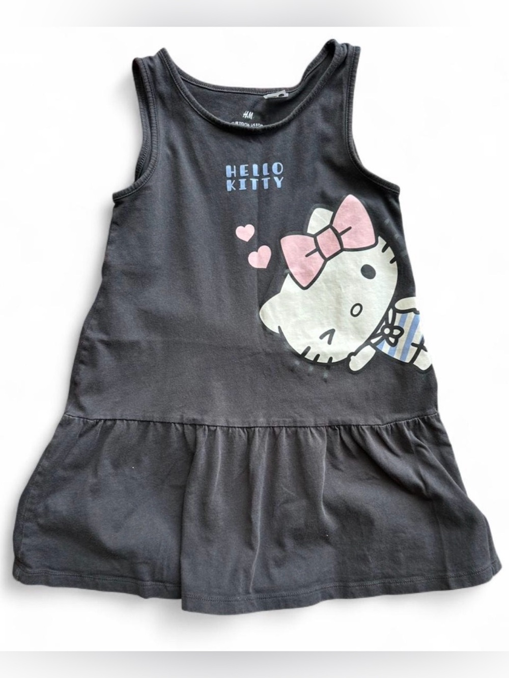 H&M Black Hello Kitty Tank Dress with Pink and White Graphics